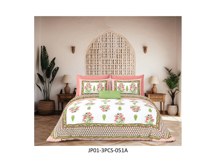 JAIPURI 120 TC
COTTON JAIPURI DOUBLE BEDSHEET
