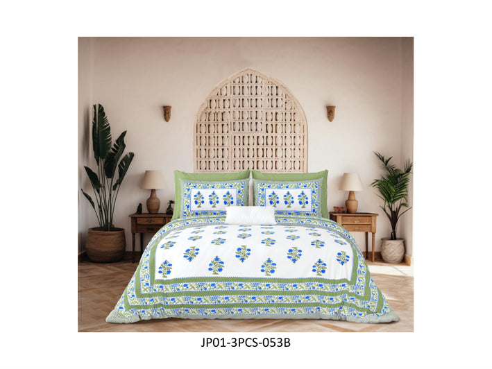 JAIPURI 120 TC
COTTON JAIPURI DOUBLE BEDSHEET