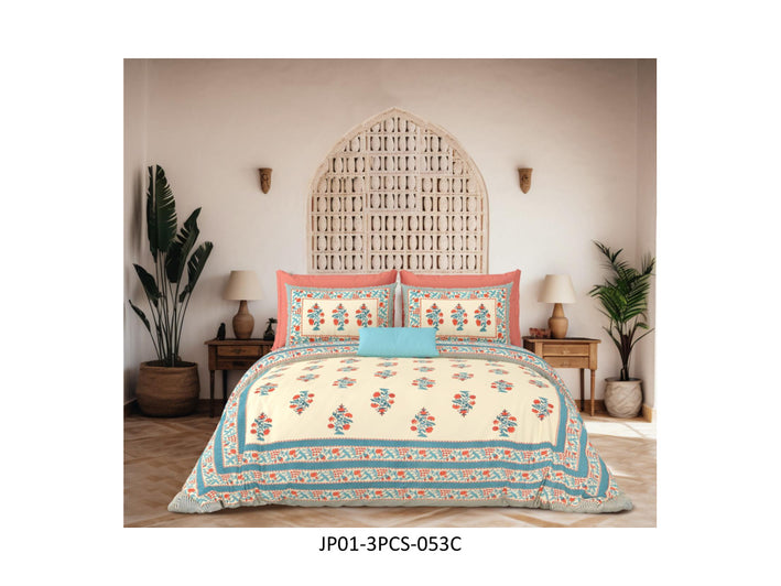 JAIPURI 120 TC
COTTON JAIPURI DOUBLE BEDSHEET