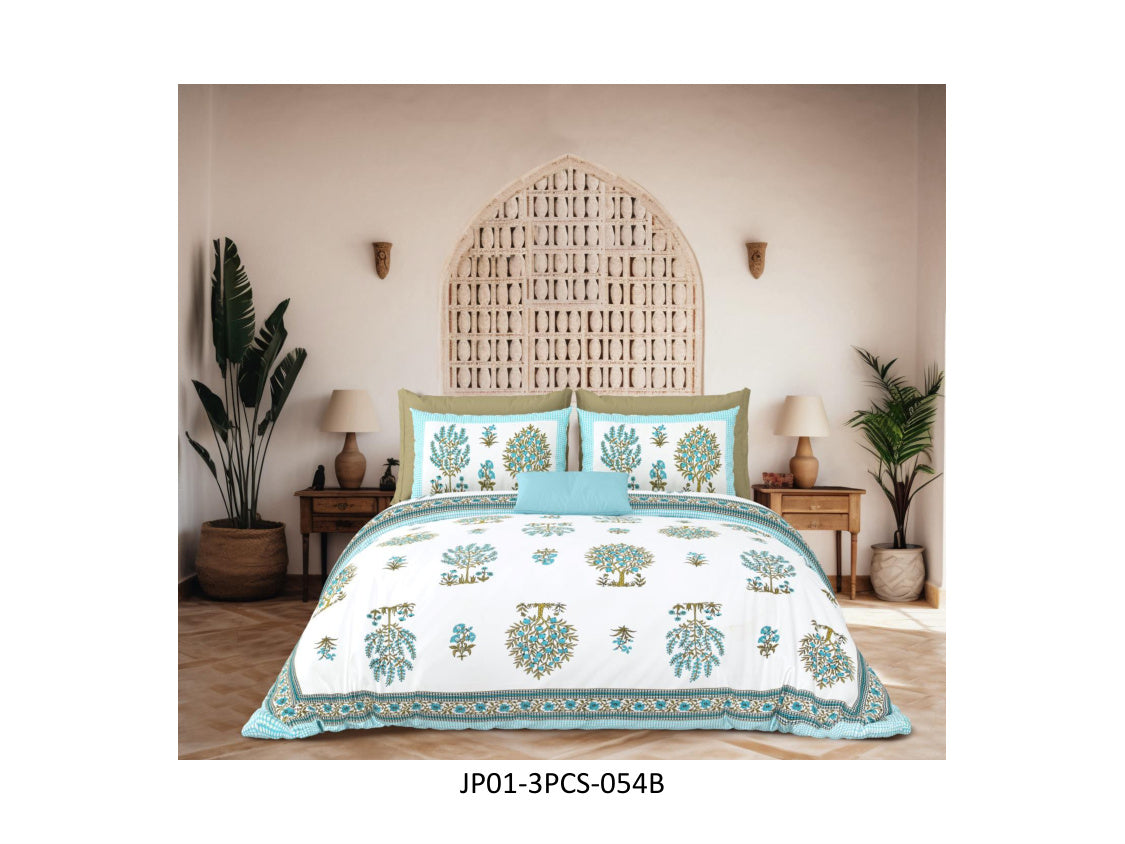 JAIPURI 120 TC
COTTON JAIPURI DOUBLE BEDSHEET