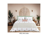 KARIGARI 210 TC 100% COTTON KING SIZE DOUBLE BEDSHEET SET HAND BLOCK