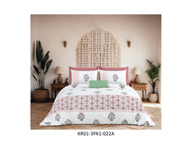 KARIGARI 210 TC 100% COTTON KING SIZE DOUBLE BEDSHEET SET HAND BLOCK