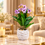 Premium Artificial Graceful Flower Pot Home Decor, Decorative Home Item / Tabletop Statue / Luxury Flower Showpiece for Living Room, Office & Gifting