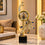 Anupam Luxury Peacock Table Clock with Golden Finish & Crystal Detailing Home Decor Gift Items