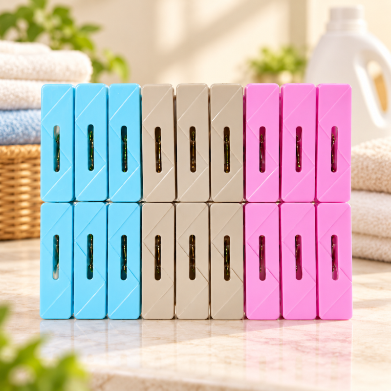 Anupam Heavy Duty Plastic Cloth Drying Clips with Strong Grip for Laundry, Balcony, Terrace & Daily Home Use – Pack of 18