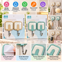 Anupam Strong Self Adhesive Wall Hooks for Bathroom, Kitchen, Keys, Towels & Daily Home Organization – Pack of 4