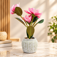 Premium Artificial Decorative Flower Pot Home Decor, Decorative Home Item / Tabletop Statue / Luxury Flower Showpiece for Living Room, Office & Gifting