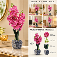 Premium Artificial Graceful Flower Pot Home Decor, Decorative Home Item / Tabletop Statue / Luxury Flower Showpiece for Living Room, Office & Gifting