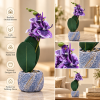 Premium Artificial Good Looks Flower Pot Home Decor, Decorative Home Item / Tabletop Statue / Luxury Flower Showpiece for Living Room, Office & Gifting