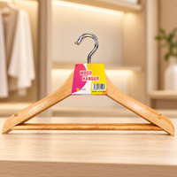 Anupam Premium Wooden Clothes Hangers with Metal Hook & Trouser Bar for Shirts, Coats, Jackets & Pants – Pack of 3