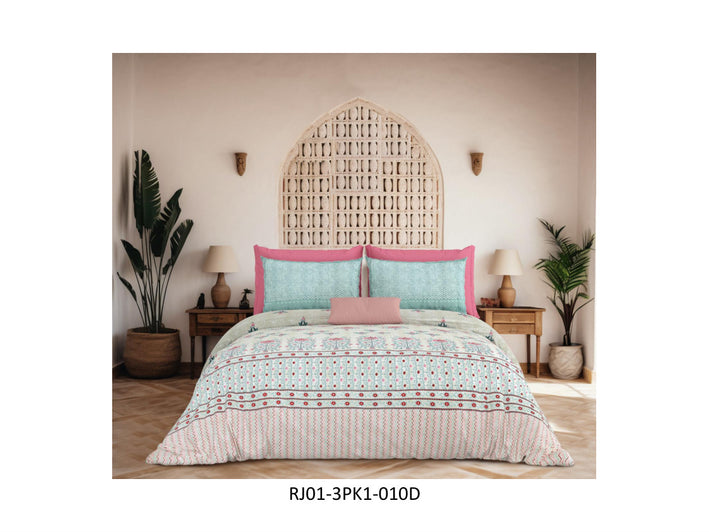 RAJWADA 120 TC 100% COTTON KING SIZE DOUBLE BEDSHEET SET