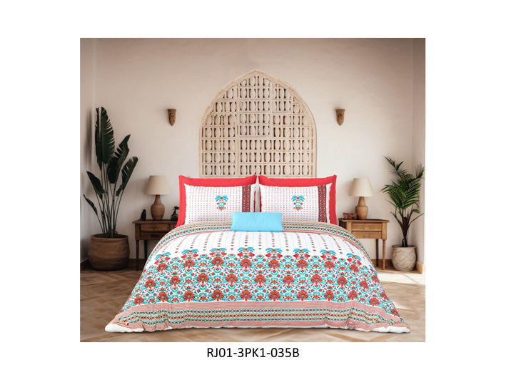 RAJWADA 120 TC 100% COTTON KING SIZE DOUBLE BEDSHEET SET