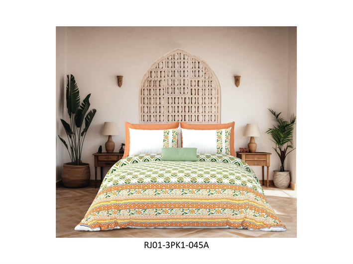 RAJWADA 120 TC 100% COTTON KING SIZE DOUBLE BEDSHEET SET