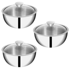 DoubleWall PUF Insulated Casserole with Lid, Set of 3