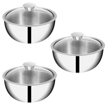 DoubleWall PUF Insulated Casserole with Lid, Set of 3