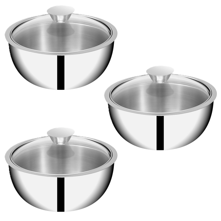 DoubleWall PUF Insulated Casserole with Lid, Set of 3