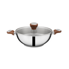 Deep Kadai with Glass Lid 24 cm