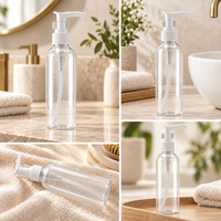 Anupam Transparent Refillable Pump Dispenser Bottles 200ml for Hand Wash, Lotion, Shampoo & Sanitizer – Pack of 4