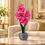 Premium Artificial Graceful Flower Pot Home Decor, Decorative Home Item / Tabletop Statue / Luxury Flower Showpiece for Living Room, Office & Gifting