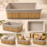 Large Rectangular Lined Storage Basket - image 3