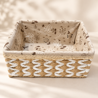 Large Floral Lined Storage Basket - image 1