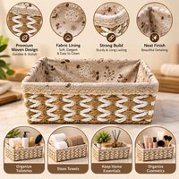 Large Floral Lined Storage Basket - image 2