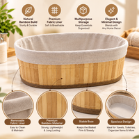 Large Oval Lined Storage Basket - image 2