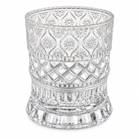 Anupam Spinning Textured Glass Tumbler with Faceted Pattern for Drinks and Table Styling | Dining Table, Home and Festive Gifting — product view 4