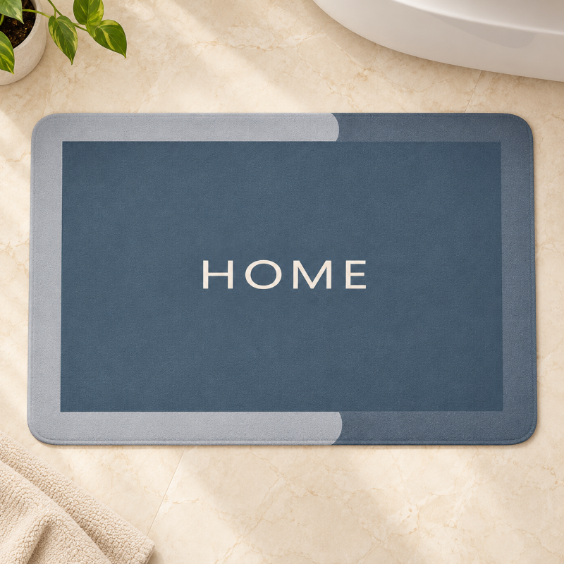 Blue HOME Printed Floor Mat - image 1