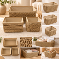 Beige Woven Storage Basket Set - image 2