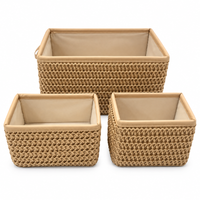 Beige Woven Storage Basket Set - image 4