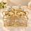 Anupam Gold Four Glass Jar Dry Fruit, Spice & Mukhwas Storage Set with Crystal-Style Knob Lids and Twin-Handle Metal Basket — image 1