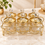 Anupam Gold Six Glass Jar Dry Fruit, Candy & Spice Storage Set with Crystal-Style Knob Lids and Decorative Metal Serving Rack — image 1