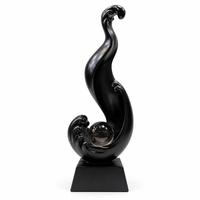 Anupam black swan inspired crystal sphere decorative showpiece AFU-184-18 white background
