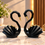 Anupam black and gold geometric swan figurine pair AFU-184-57 lifestyle