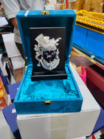 Anupam Shrinathji Brass Religious Face Plaque with Silver Tone Detailing for Home Temple Decor & Spiritual Gifting