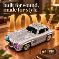 Anupam 10W Silver Bluetooth car speaker - 10W output and retro car design
