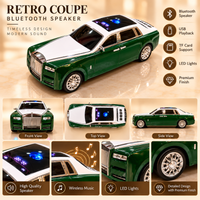 Retro car music speaker multiple view features