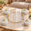 Anupam 5 piece serving set with four lidded bowls and round tray