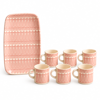 Anupam 7 piece tea and coffee serving set white background view