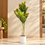 Anupam artificial Croton plant with white pot, 43 inches - lifestyle view