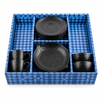 Anupam premium black ceramic dinner set function and features image