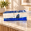 Anupam blue liquid glitter sailboat acrylic decorative showpiece