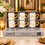 Anupam Club Tea white and gold 6 piece ceramic mug set with wooden handles