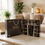 Anupam Festivity black and gold 10 piece beverage set with 6 cups, 3 storage jars and 1 jug