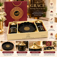 Anupam Grace serving tray and jar set premium lifestyle view