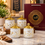 Anupam Grace white and gold ceramic storage jar set of 4