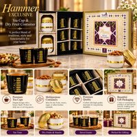 Anupam Hammer Exclusive 8 piece tea cup and dry fruit container set premium lifestyle image