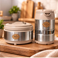 Anupam insulated lunch box set on kitchen counter
