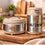 Anupam insulated lunch box set on kitchen counter